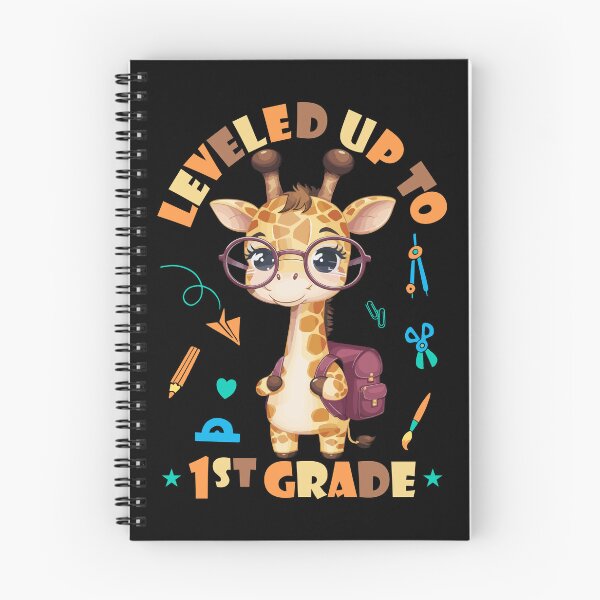 Item preview, Leveled up to 1st Grade - Funny Giraffe designed and sold by HandicraftArt.