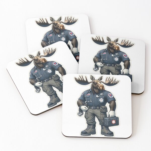 Item preview, Bull Moose as a rugged Paramedic designed and sold by BrinaandPops.