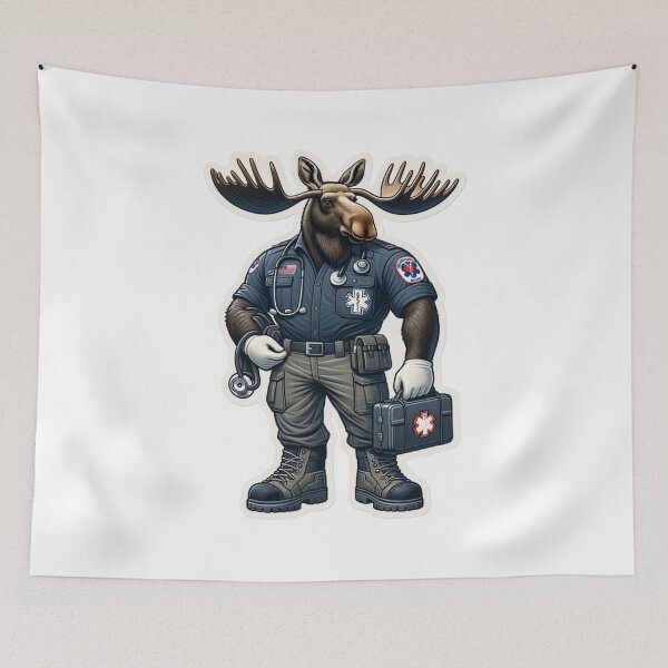 Item preview, Bull Moose as a rugged Paramedic designed and sold by BrinaandPops.