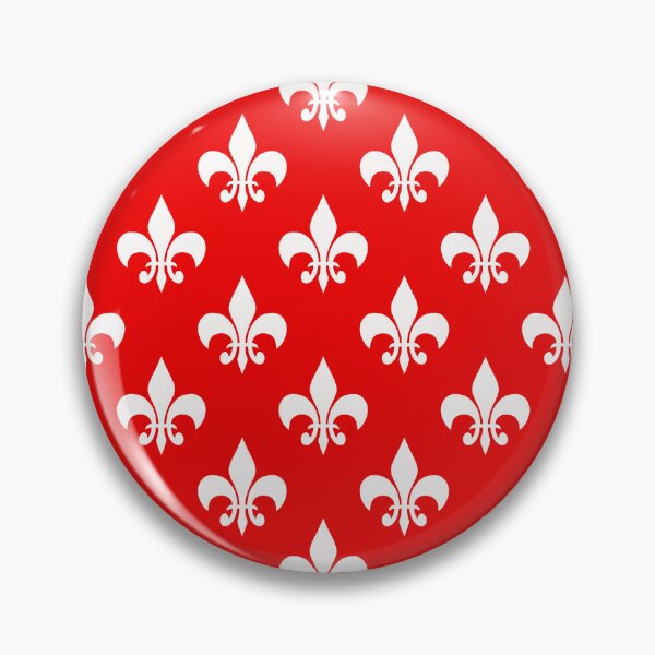 Item preview, Red White Fleur-De-Lis Pattern designed and sold by PatternTitan.