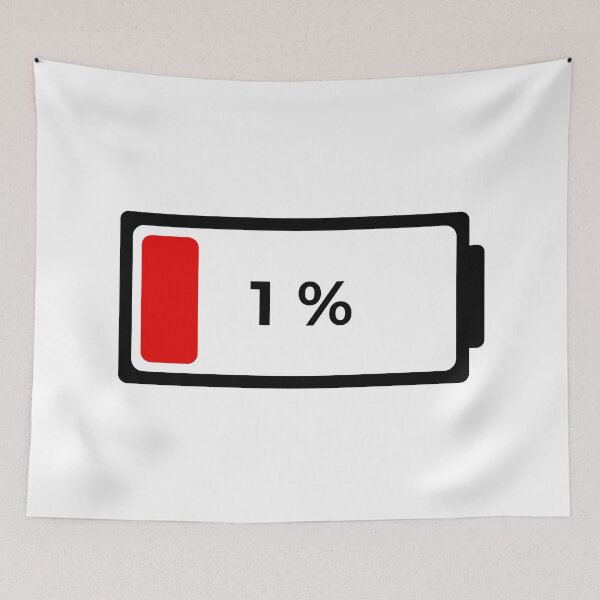 Item preview, 1% Battery - Low battery designed and sold by PanyaCreative.