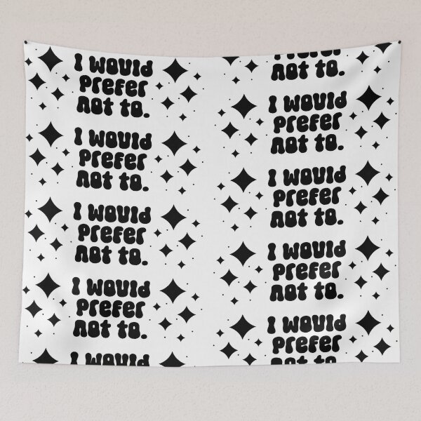 Item preview, I would prefer not to - modern text among stars designed and sold by EmeraldeaArt.