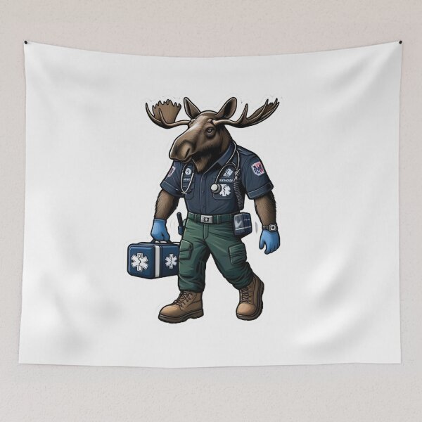 Item preview, Bull Moose as a rugged Paramedic designed and sold by BrinaandPops.