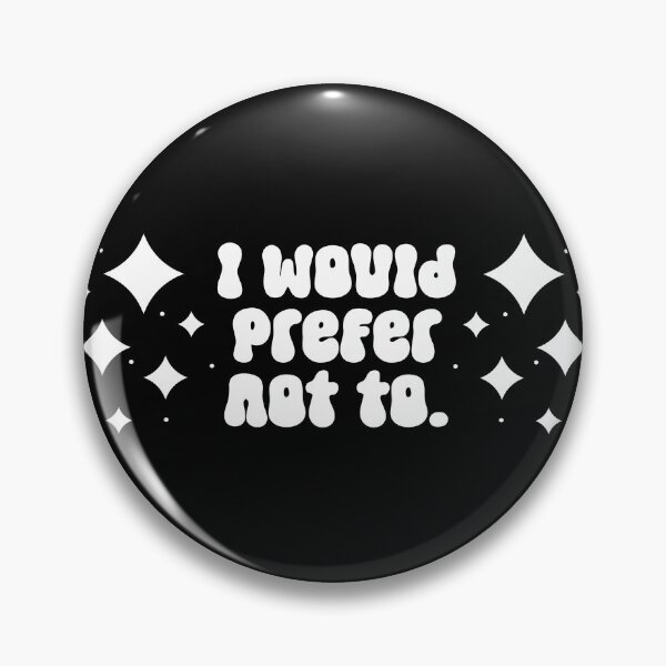 Item preview, I would prefer not to - modern white text among stars designed and sold by EmeraldeaArt.