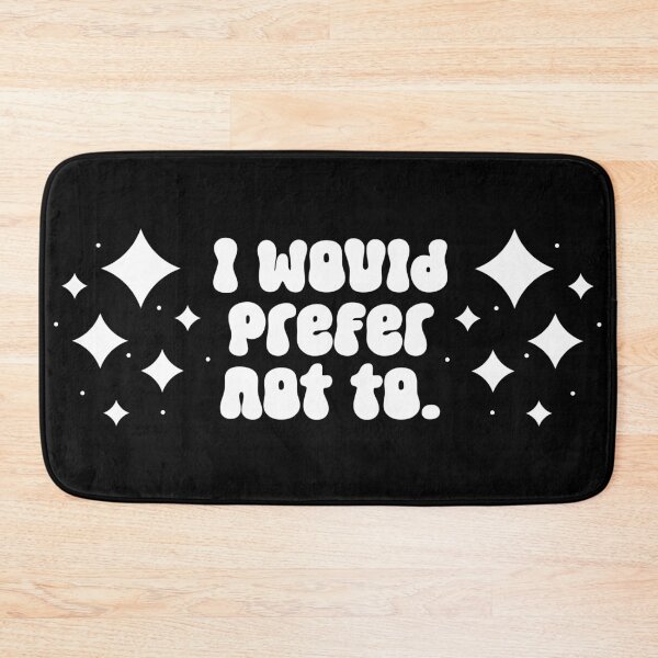Item preview, I would prefer not to - modern white text among stars designed and sold by EmeraldeaArt.