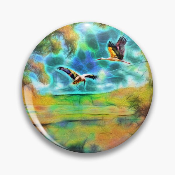 Item preview, Storks on the Meadow designed and sold by Daniel Janda.