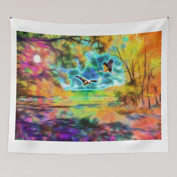 Item preview, Storks on the Meadow designed and sold by Daniel Janda.