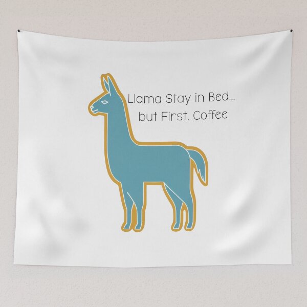 Item preview, Simple Blue Llama Silhouette - Modern Animal Art - Cafe designed and sold by Szymon Wangler.
