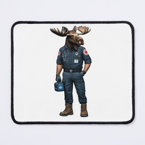 Item preview, Bull Moose as a rugged Paramedic designed and sold by BrinaandPops.