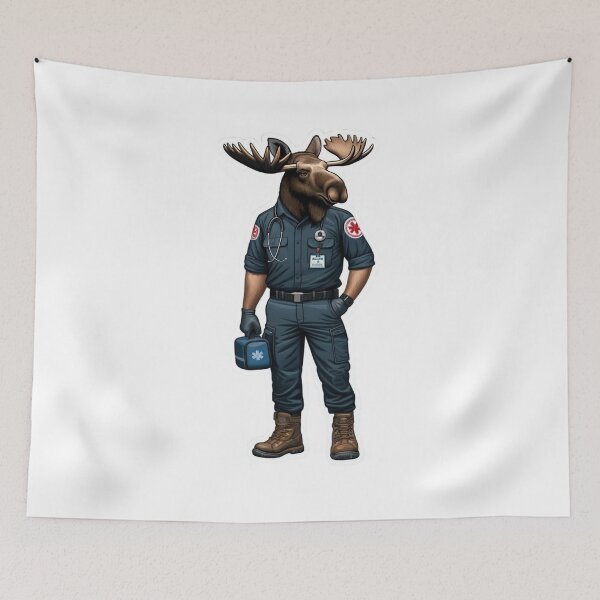 Item preview, Bull Moose as a rugged Paramedic designed and sold by BrinaandPops.