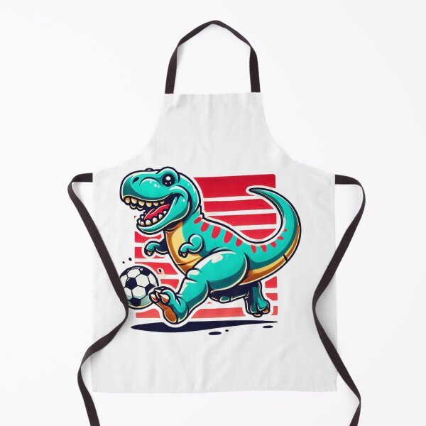 Item preview, Tyrannosaurus rex in the caricature style playing football designed and sold by Miguel Araujo.