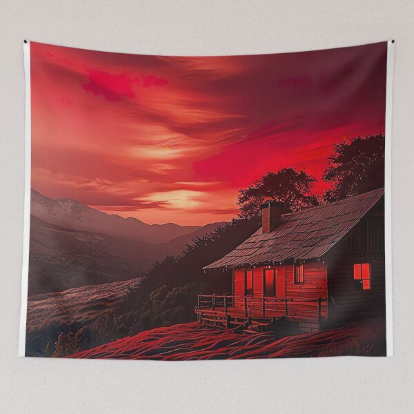 Item preview, Landscape in red designed and sold by PixelParadies.
