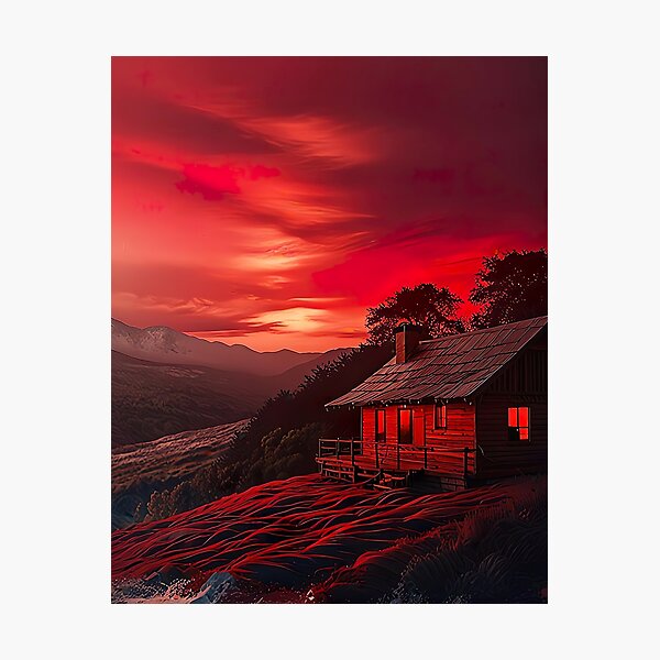 Item preview, Landscape in red designed and sold by PixelParadies.