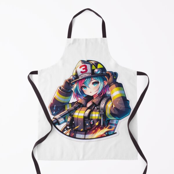 Item preview, Anime Style Female Firefighter designed and sold by BrinaandPops.