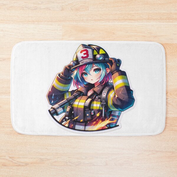 Item preview, Anime Style Female Firefighter designed and sold by BrinaandPops.