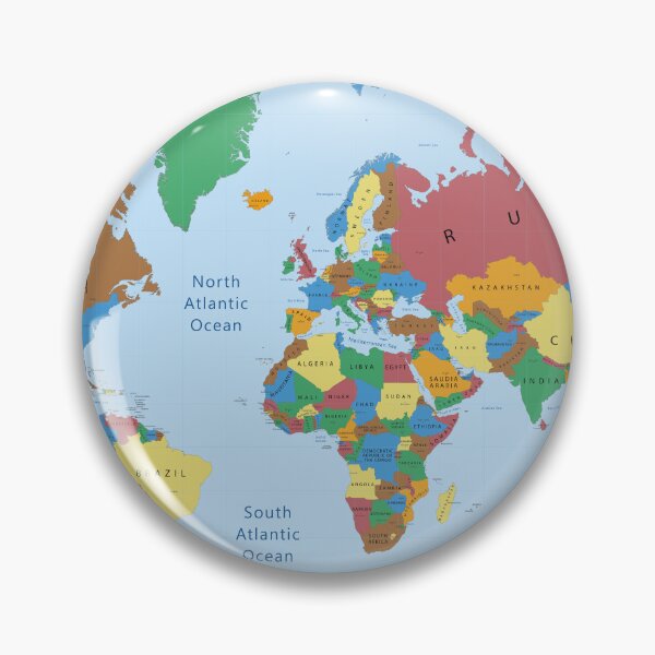 Item preview, Modern Political World Map Poster, Colourful Modern World Map, Boho designed and sold by easteuromaps.
