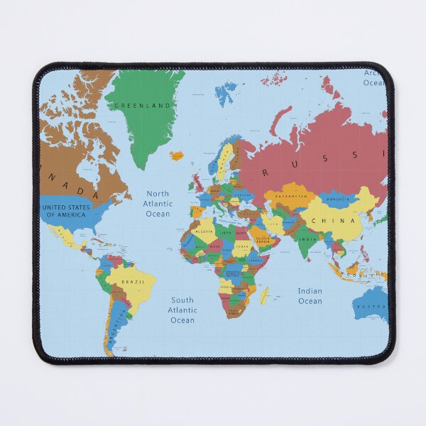 Item preview, Modern Political World Map Poster, Colourful Modern World Map, Boho designed and sold by easteuromaps.
