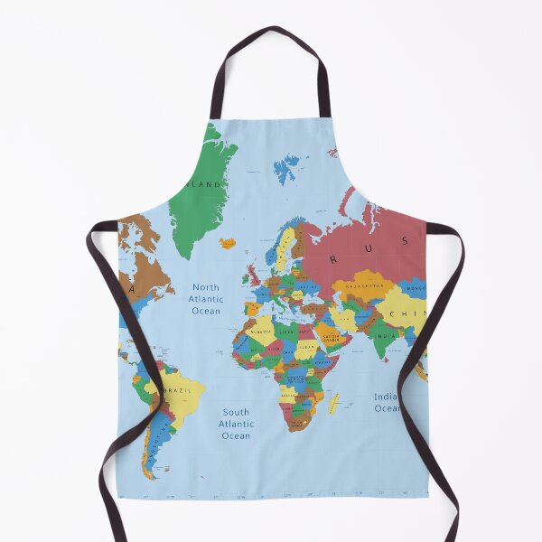 Item preview, Modern Political World Map Poster, Colourful Modern World Map, Boho designed and sold by easteuromaps.