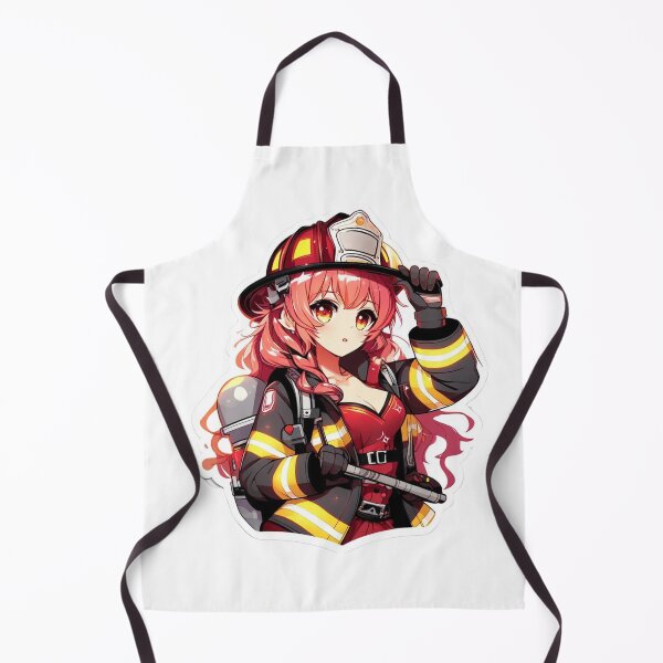Item preview, Anime Style Female Firefighter designed and sold by BrinaandPops.