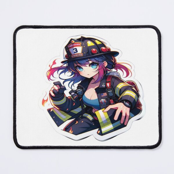 Item preview, Anime Style Female Firefighter designed and sold by BrinaandPops.