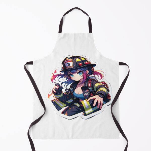 Item preview, Anime Style Female Firefighter designed and sold by BrinaandPops.