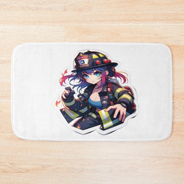 Item preview, Anime Style Female Firefighter designed and sold by BrinaandPops.