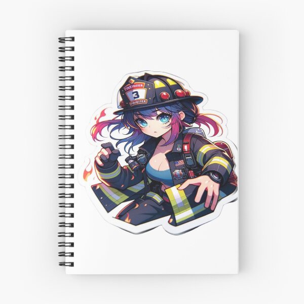 Item preview, Anime Style Female Firefighter designed and sold by BrinaandPops.