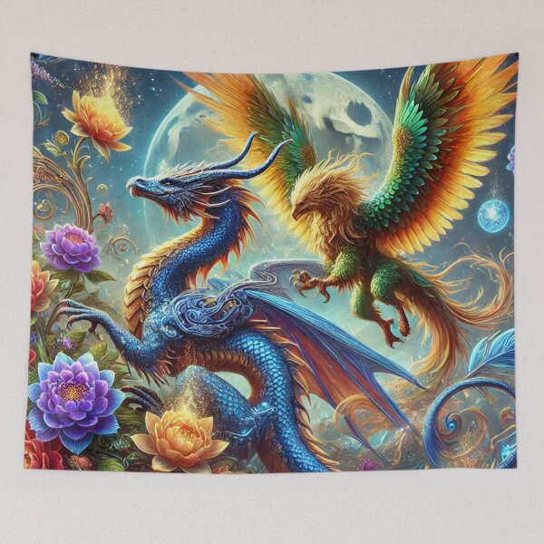 Item preview, Lunar Harmony Dragon and Gryphon Fantasy designed and sold by TeslaSt0re.