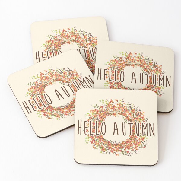 Item preview, Hello Autumn Leaf Wreath Decor designed and sold by DuxDesigns.