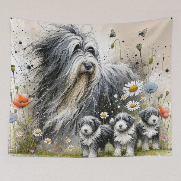 Item preview, Grey Bearded Collies designed and sold by Wags & Tails.