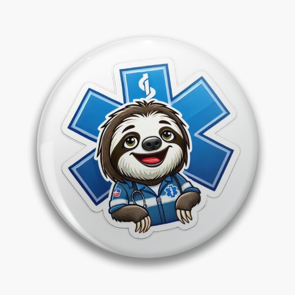 Item preview, Sloth as a happy Paramedic  designed and sold by BrinaandPops.
