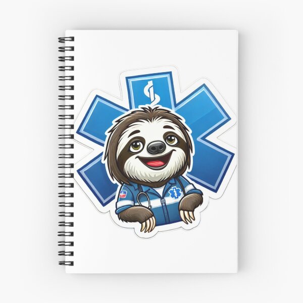 Item preview, Sloth as a happy Paramedic  designed and sold by BrinaandPops.