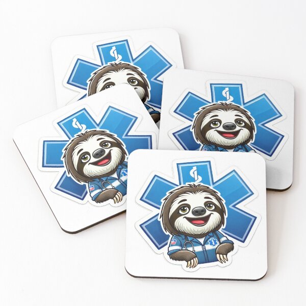 Item preview, Sloth as a happy Paramedic  designed and sold by BrinaandPops.