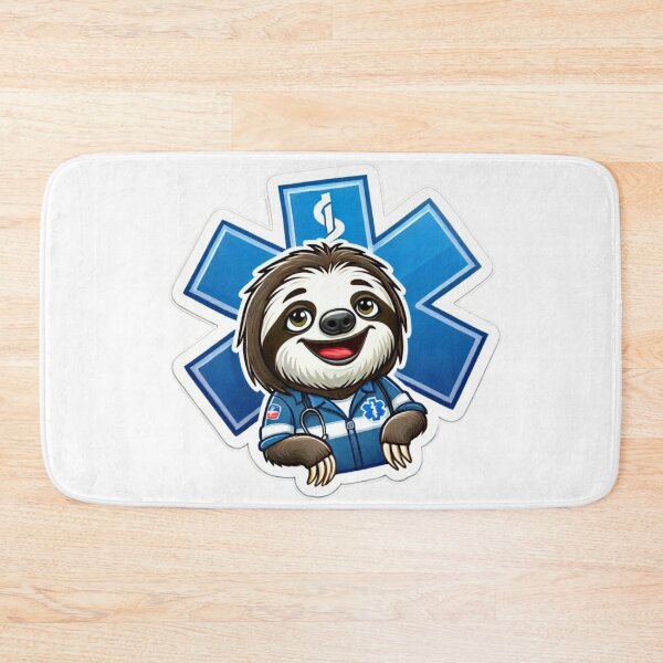 Item preview, Sloth as a happy Paramedic  designed and sold by BrinaandPops.