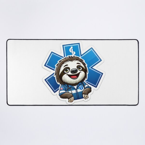 Item preview, Sloth as a happy Paramedic  designed and sold by BrinaandPops.
