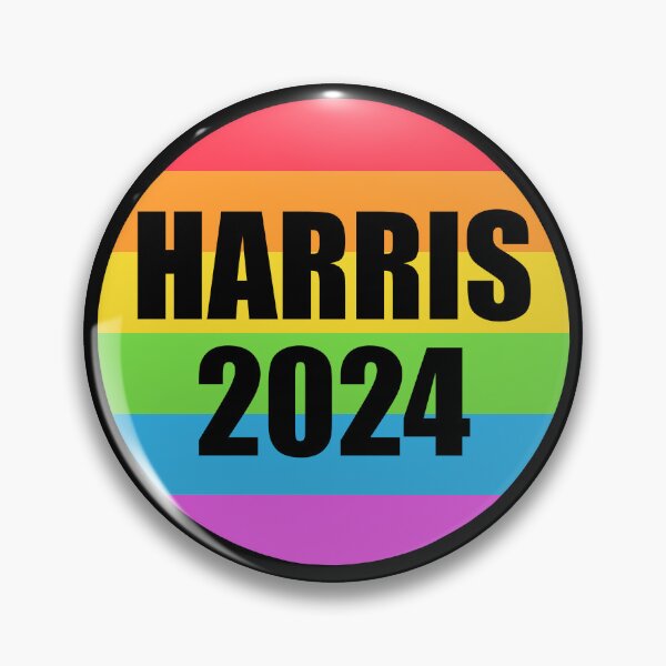 Item preview, Kamala Harris 2024 Pride Rainbow Colors Circle Democratic President designed and sold by theartofvikki.