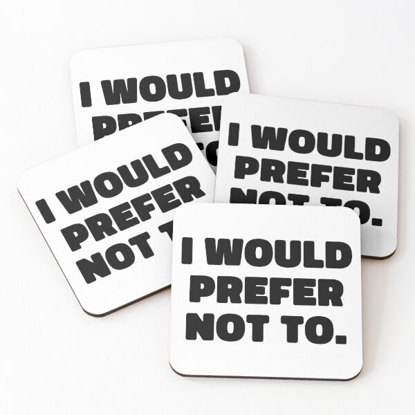Item preview, I would prefer not to - bold black sarcasm designed and sold by EmeraldeaArt.