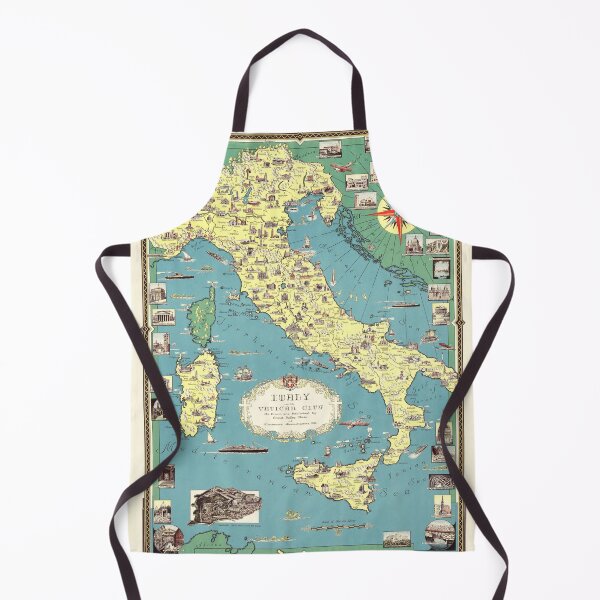 Item preview, Vintage Italy Map, Italia Map, Old Map of Italy, Pictorial Map of Italy designed and sold by easteuromaps.