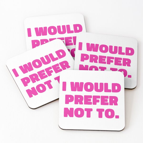 Item preview, I would prefer not to - bold pink sarcasm designed and sold by EmeraldeaArt.
