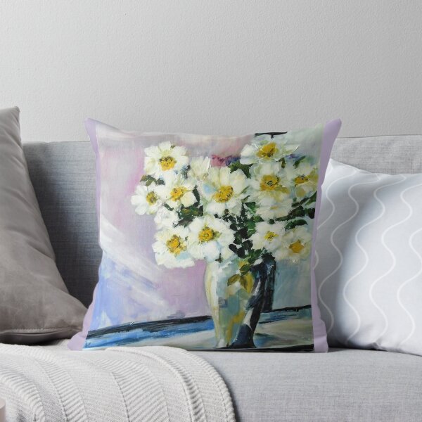 Item preview, White Anemones in a vase on a window sill designed and sold by AngelaJCartner.