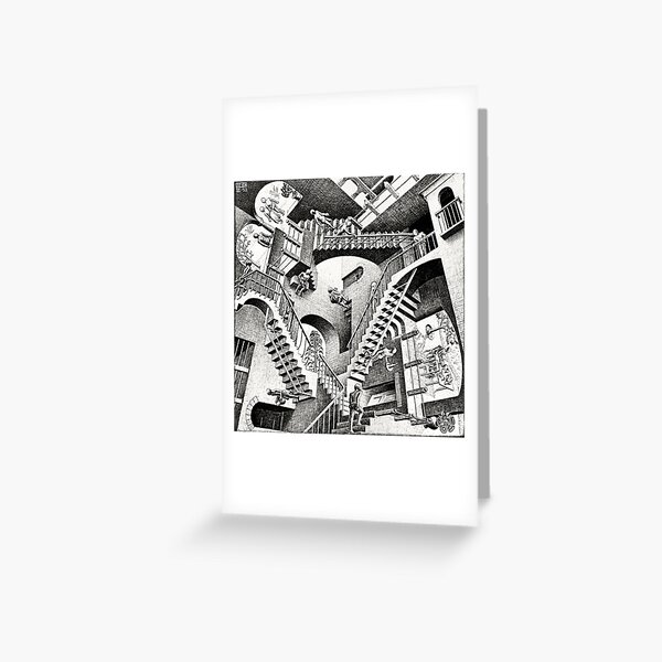 Item preview, Relativity, Maurits Cornelis Escher Print, Dutch Graphic Artist, Optical Illusion, Imp-Art, M. C. Escher Gift, Maurits Escher Art designed and sold by Artistic Gift Print.