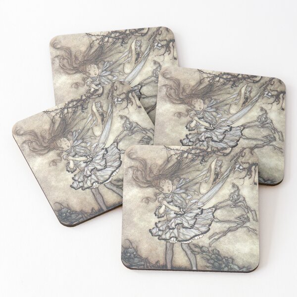 Item preview, Mischievous Fairies - Peter Pan in Kensington Gardens - Arthur Rackham designed and sold by forgottenbeauty.