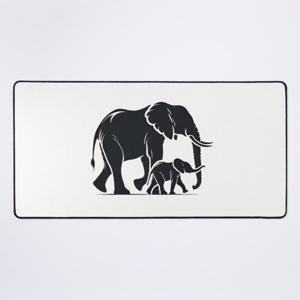 Item preview, A Mother Elephant and Calf for a Walk designed and sold by GlassPenny.