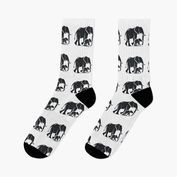Item preview, A Mother Elephant and Calf for a Walk designed and sold by GlassPenny.
