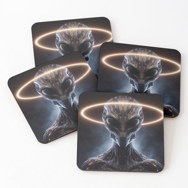 Item preview, SCARY REALISTIC ALIEN WITH HALO designed and sold by Gustavo Umbertino.