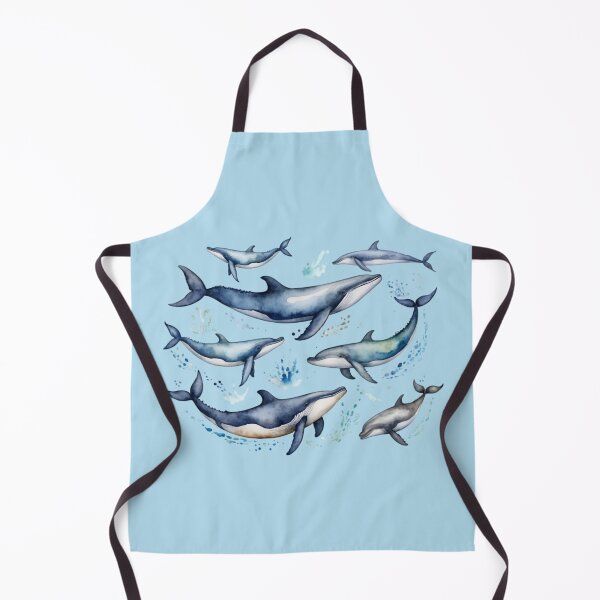 Item preview, Watercolor Blue whale , sea animal Whales and dolphins designed and sold by SOUFIANE1991.