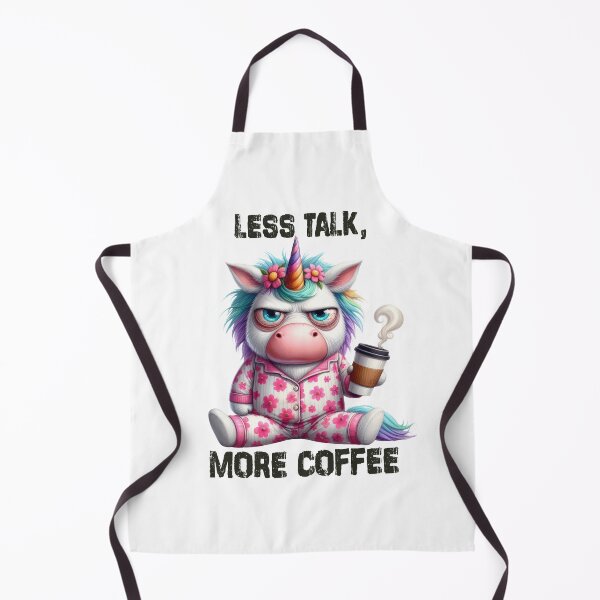 Item preview, Less Talk, More Coffee. Unicorn designed and sold by BanShopDG.