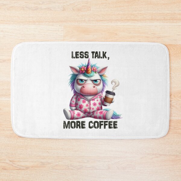 Item preview, Less Talk, More Coffee. Unicorn designed and sold by BanShopDG.