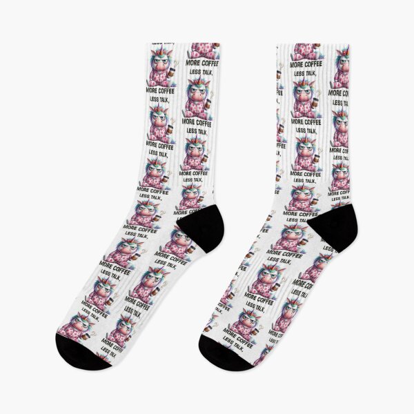 Item preview, Less Talk, More Coffee. Unicorn designed and sold by BanShopDG.
