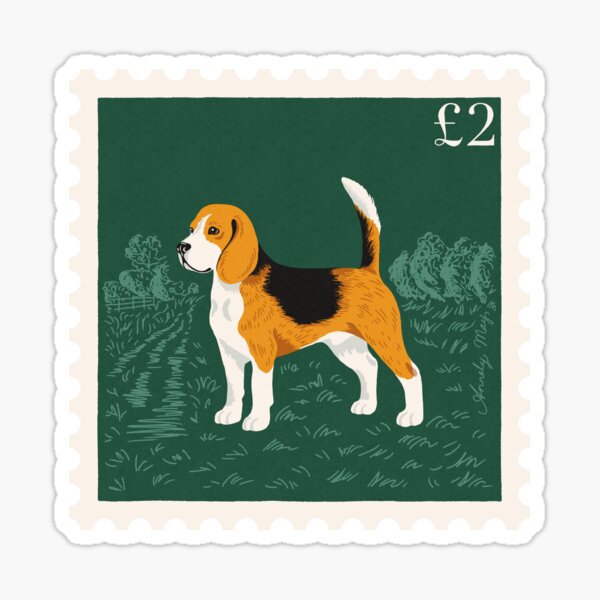 Item preview, Beagle Postage Stamp designed and sold by illucalliart.